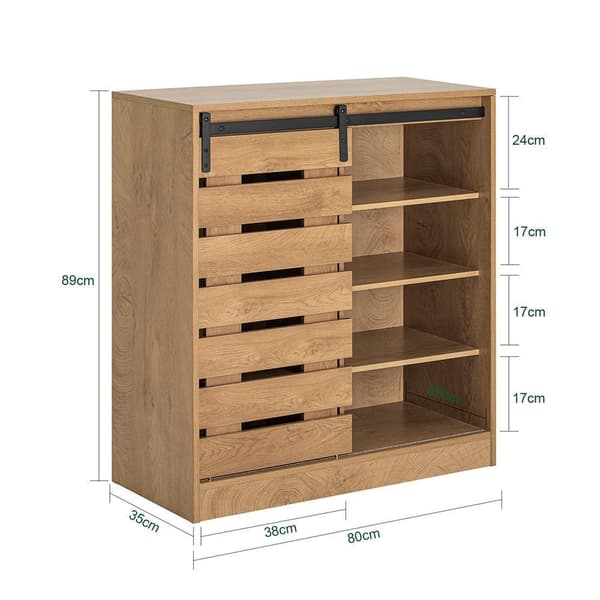 Opbevaringsskab, FSB65-N, 35x89x80 cm, Brun