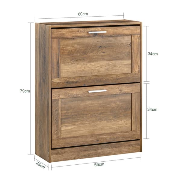Skoskab, FSR137-F, 60x23x79 cm, Brun