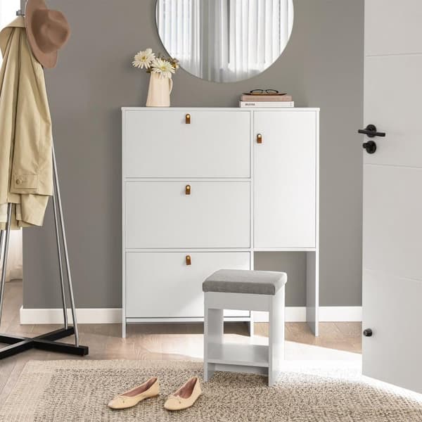 Sko Skab, FSR107-W, 95x30x121 cm, Brun