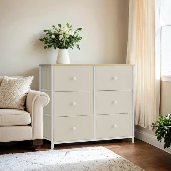 Kommode, SONGMICS, 30x56x93 cm, Creme Hvid