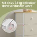 Miniatyrbillede 4 af 6: Kommode, SONGMICS, 30x56x93 cm, Creme Hvid