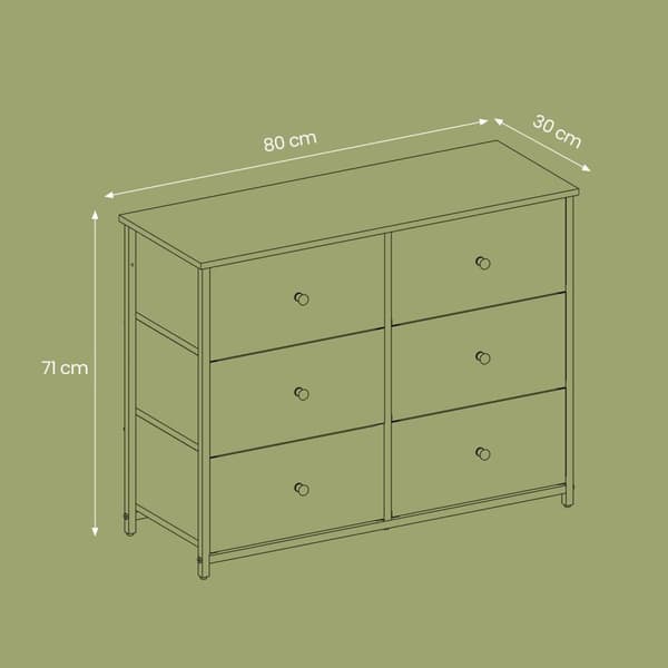 Kommode, SONGMICS, 30x56x93 cm, Creme Hvid