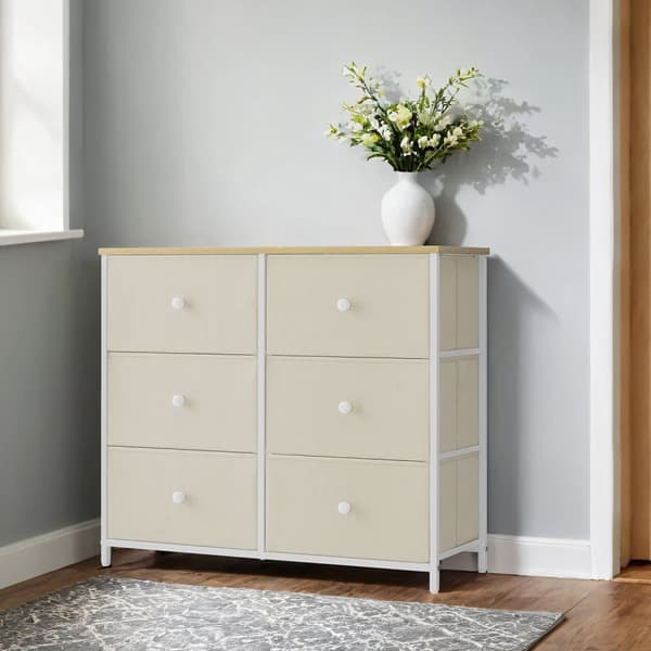 Kommode, SONGMICS, 30x56x93 cm, Creme Hvid