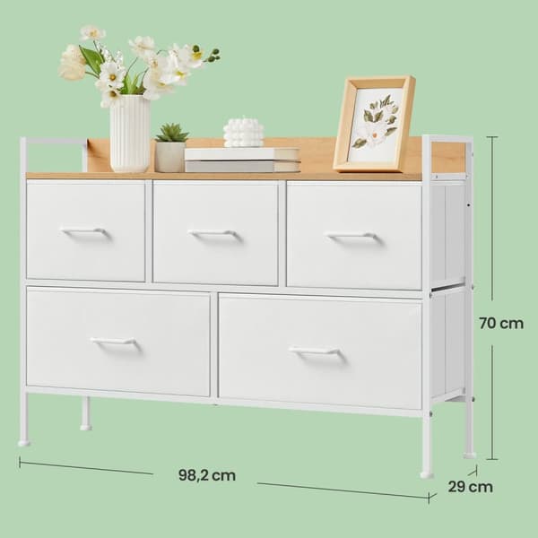 Skab, SONGMICS LTS135B01, 29x98.2x70 cm, Hvid