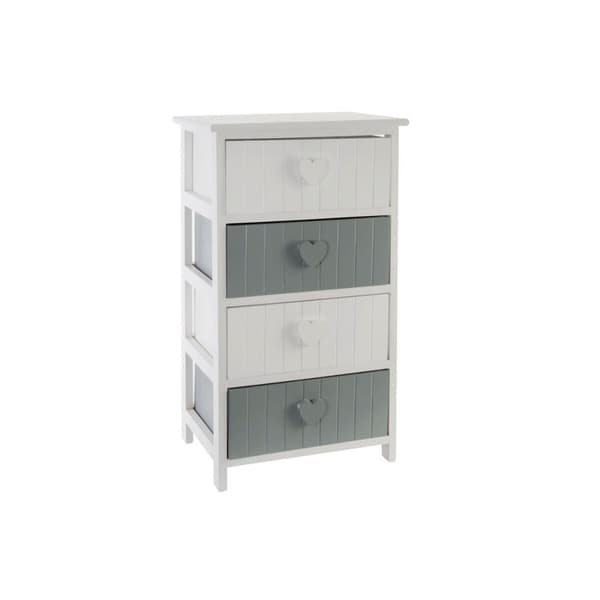 Lipasto Home ESPRIT Valkoinen Harmaa 40 x 29 x 73 cm
