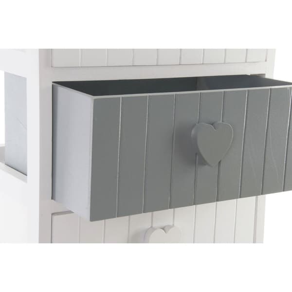Kommode Home ESPRIT Hvid Grå 40 x 29 x 73 cm