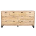 Miniatyrbillede 8 af 8: Kommode Home ESPRIT Brun Sort Alpino 180 x 45 x 91 cm