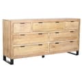 Miniatyrbillede 1 af 8: Kommode Home ESPRIT Brun Sort Alpino 180 x 45 x 91 cm