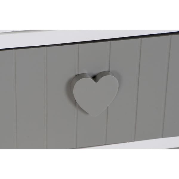 Kommode Home ESPRIT Hvit Grå 40 x 29 x 90 cm