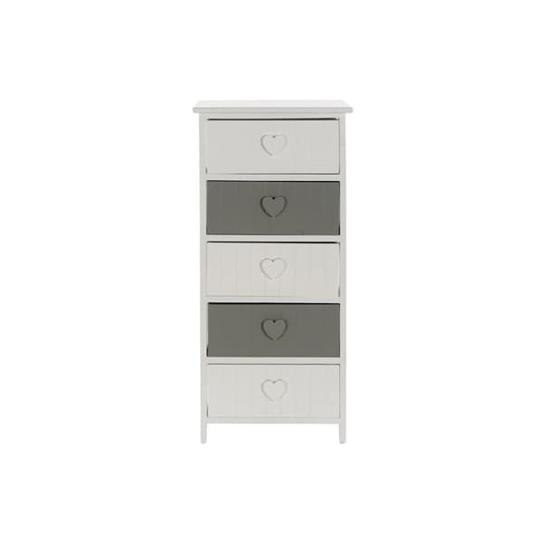 Kommode Home ESPRIT Hvit Grå 40 x 29 x 90 cm