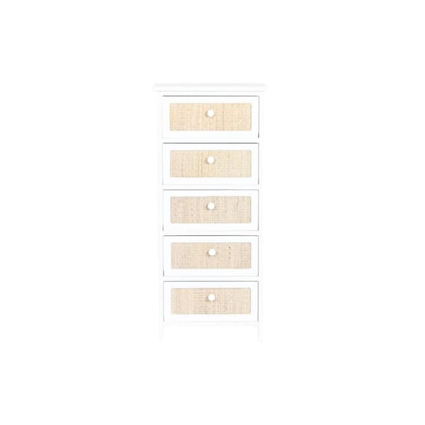 Kommode Home ESPRIT Hvit Cottage Strippet ned 40 x 29 x 90 cm