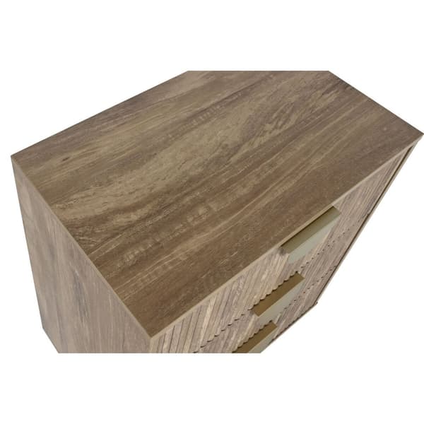 Lipasto Home ESPRIT Ruskea Kullattu 60 x 39 x 77 cm