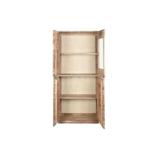 Esittelyteline Home ESPRIT Luonnollinen Akaasia 80 x 40 x 180 cm