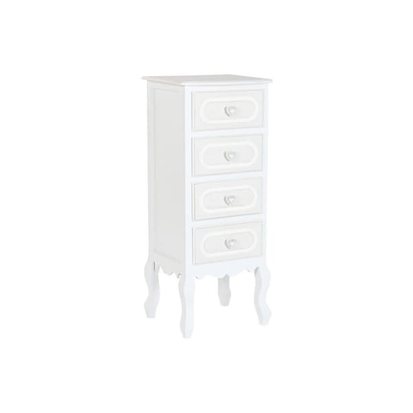 Kommode Home ESPRIT Hvit Romantisk 40 x 36 x 100 cm