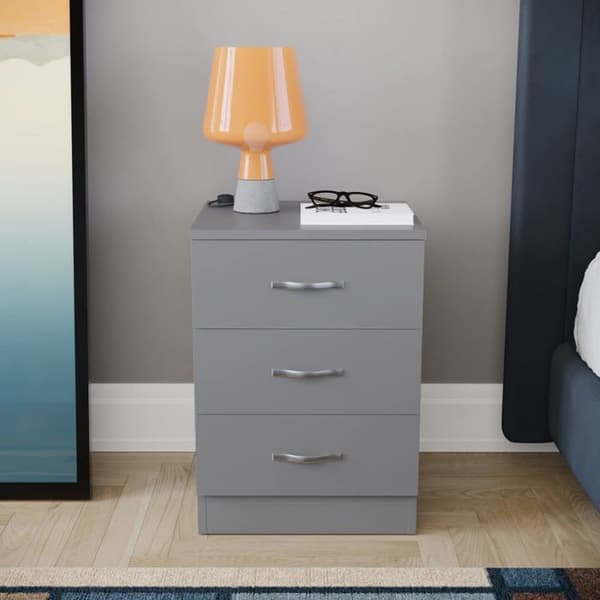 Vida designar sovrums byrå - 3331468 - Riano byrå, Metall, Grå, H 56cm x B 40cm x D 36cm