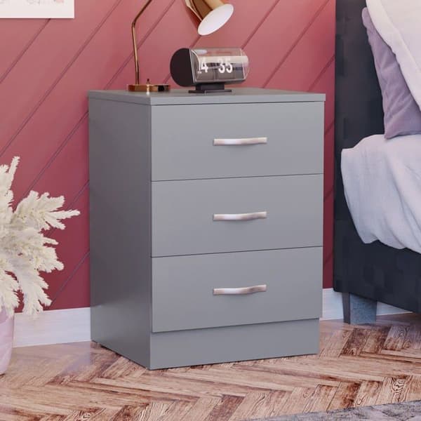 Vida designar sovrums byrå - 3331468 - Riano byrå, Metall, Grå, H 56cm x B 40cm x D 36cm