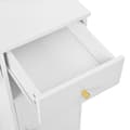 Pikkukuva 10 / 11: Suuri peilipöytä LED-valaistuksella, peili, jakkara, 3 laatikkoa ja 2 ovea – valkoinen peilipöytä makuuhuoneeseen – 110x40x151 cm
