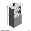 Miniatyrbild 6 av 6: Commode 3 Tiroirs 2 Niches Ouvertes Noir L50 cm - Dark
