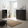 Miniatyrbild 2 av 6: Commode 3 Tiroirs 2 Niches Ouvertes Noir L50 cm - Dark