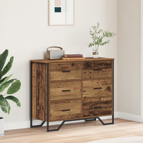 Byrå Återvunnet Trä 91x35.5x74.5 cm Konstruerat Trä
