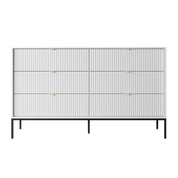 FURNLUX BYRÅ AVON VIT & SVART 154CM