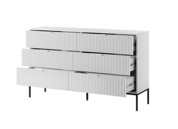 FURNLUX BYRÅ AVON VIT & SVART 154CM