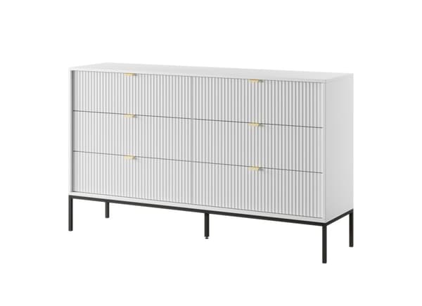 FURNLUX BYRÅ AVON VIT & SVART 154CM