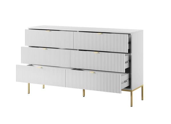 FURNLUX LIPASTO AVON VALKOINEN & KULTA 154CM
