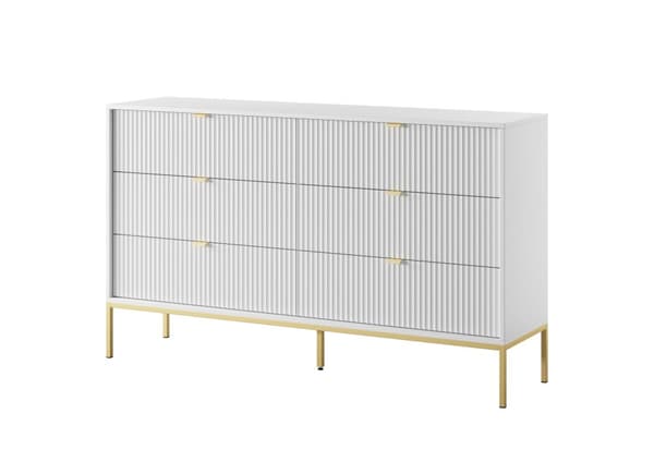 FURNLUX LIPASTO AVON VALKOINEN & KULTA 154CM