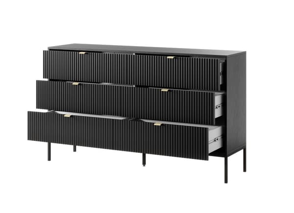 FURNLUX BYRÅ AVON SVART 154CM
