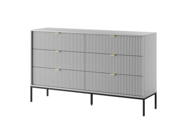 FURNLUX BYRÅ AVON GRÅ & SVART 154CM