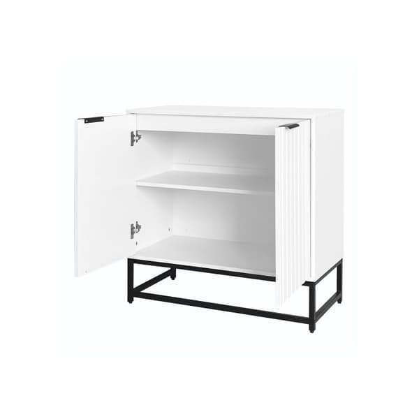 Moderna buffé med 2 dörrar, förvaring på ben: L 80/T40/H 80 cm