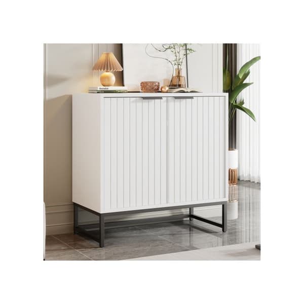Moderna buffé med 2 dörrar, förvaring på ben: L 80/T40/H 80 cm