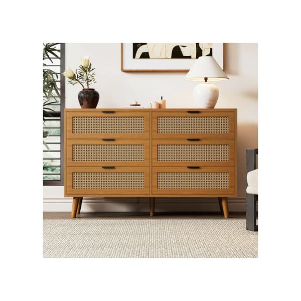6 Kommoder, träkommod, kommod med metallhandtag, mått: L120/H76.5/T40 cm