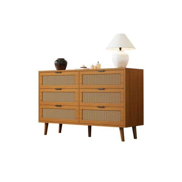 6 Kommoder, träkommod, kommod med metallhandtag, mått: L120/H76.5/T40 cm