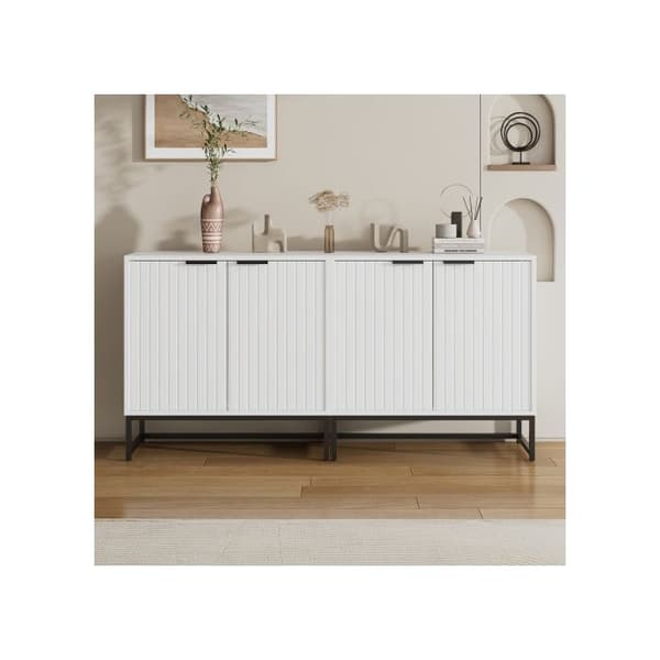 Modern buffé med 2 dörrar utan innehåll, - Mått: L160/T40/H80 cm