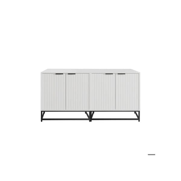 Modern buffé med 2 dörrar utan innehåll, - Mått: L160/T40/H80 cm