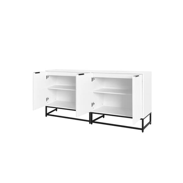 Modern buffé med 2 dörrar utan innehåll, - Mått: L160/T40/H80 cm
