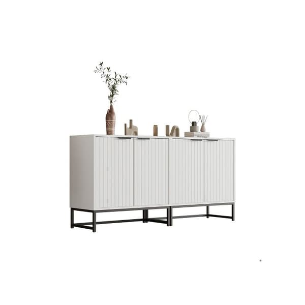 Modern buffé med 2 dörrar utan innehåll, - Mått: L160/T40/H80 cm