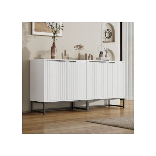 Modern buffé med 2 dörrar utan innehåll, - Mått: L160/T40/H80 cm
