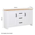 Miniatyrbillede 11 af 11: Kommode, 150x89.5x41 cm, Hvid