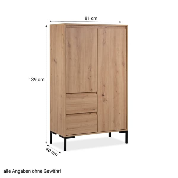 Sideboard, 81x139x40 cm, Natur