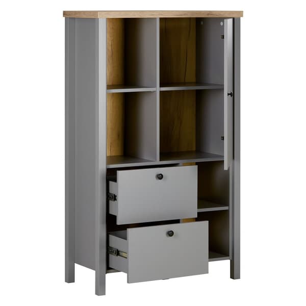 Highboard Sideboard, 85x139x38 cm, Grå