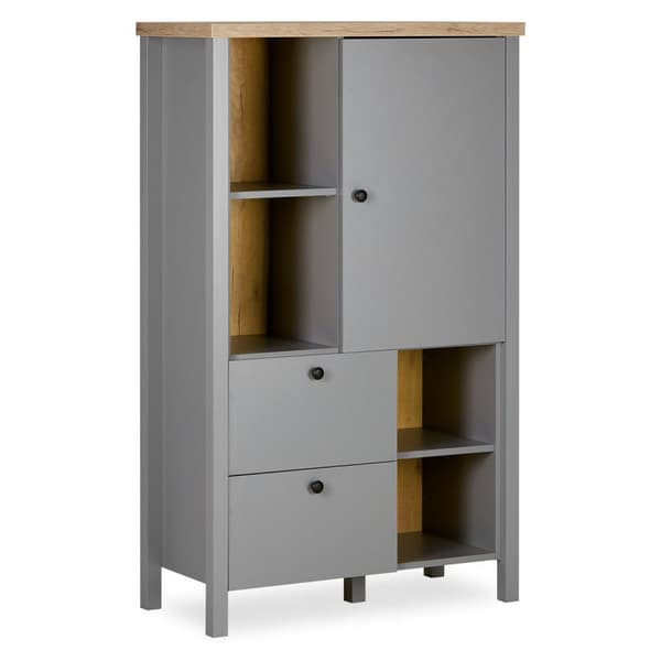 Highboard Sideboard, 85x139x38 cm, Grå