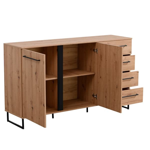 Sideboard Kommode, 159x92.5x42 cm, Sort