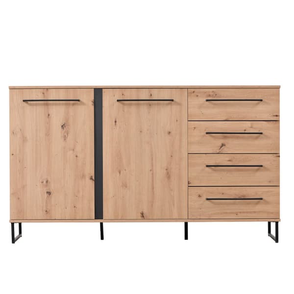 Sideboard Kommode, 159x92.5x42 cm, Sort