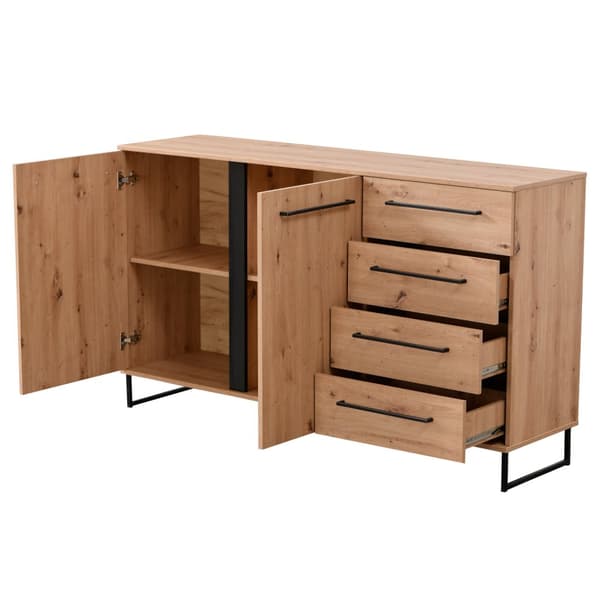 Sideboard Kommode, 159x92.5x42 cm, Sort