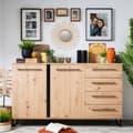 Miniatyrbillede 2 af 9: Sideboard Kommode, 159x92.5x42 cm, Sort