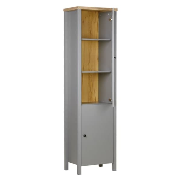 Udstillings Highboard Skab, 55x200x38 cm, Grå