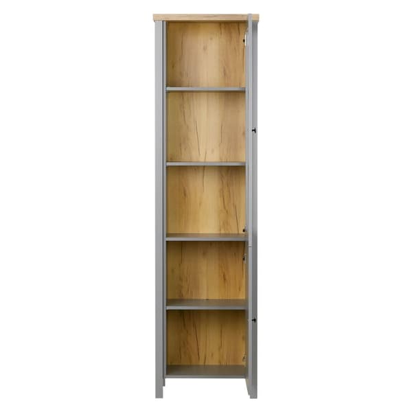 Udstillings Highboard Skab, 55x200x38 cm, Grå